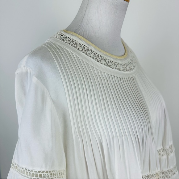 Aritzia Wilfred Beaufort White Lace Hobo Peasant Top Size Large - Picture 5 of 15
